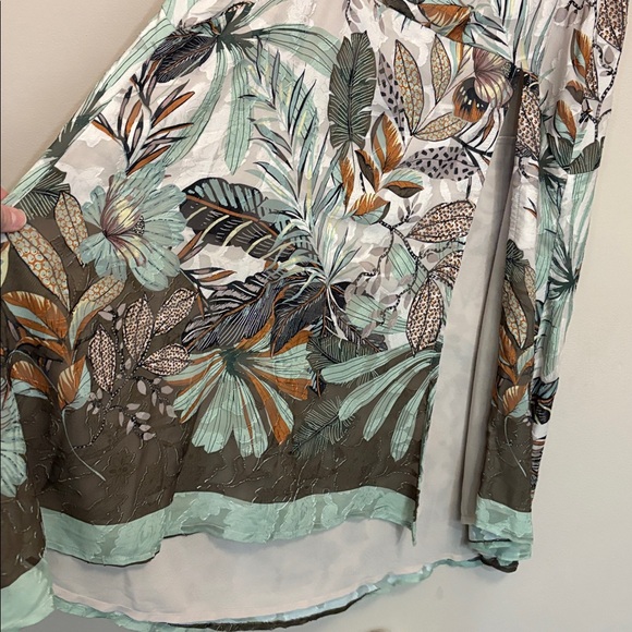 NWT Supernatural by SECRET MISSION Tropical Jungle Sandra Georgette maxi skirt - Picture 15 of 16